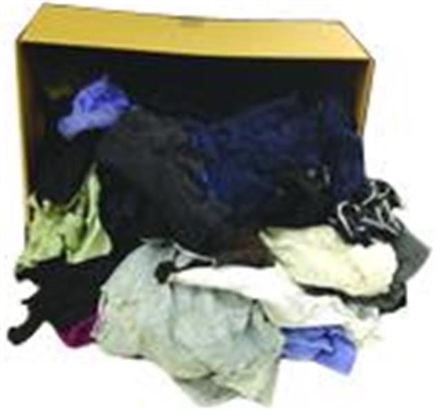 LM58-2020625 - 25 lb Box Colored sweat shirt wipers soft, absorbent, for polishing and wiping