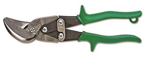 M7R - 9-1/4 Inch Metalmaster? Offset Snips, Cuts Straight to Right, Green Grips