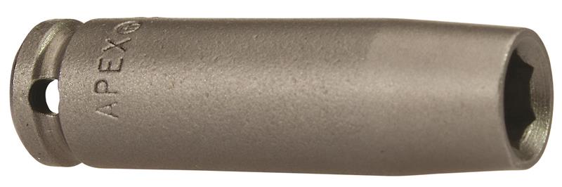 MB-8MM21 - 8mm Magnetic Bolt Clearance Metric Long Socket, 1/4 Inch Square Drive