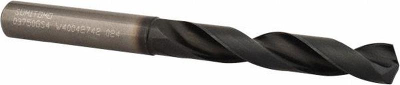 MDW03750GS4 - 3/8 Inch, 135 Degree Drill Point Angle, TiAICr/TiSi Coated, Solid Carbide Jobber Drill