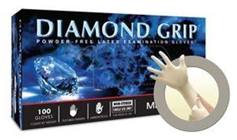 MF300XL - X-Large Powder-Free Latex DIAMOND GRIP™ Disposable Gloves