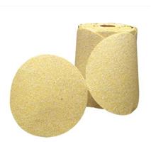 MM42-10554 - 5 Inch 100 Grit  A/O DriLube Gold Resin Paper Sanding PSA No Hole Sitck On Disc Roll Carbo-Gold