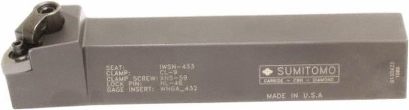 MWLNR244D - MWLN, Right Hand, -5 Degree Lead Angle, 1-1/2 Inch Shank Height, 1-1/2 Inch Shank Width, WNMG 432 Insert Compatability Indexable Turning Toolholder