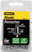PAA42-1B - Aluminum Rivets 1/8 Inch x 1/8 Inch – 100 Pack - STANLEY®