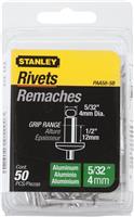 PAA58-5B - Aluminum Rivets 5/32 Inch x 1/2 Inch – 50 Pack - STANLEY®