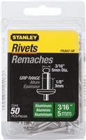 PAA62-5B - Aluminum Rivets 3/16 Inch x 1/8 Inch – 50 Pack - STANLEY®