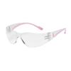 PIP-250-11-0900 - One Size Fits All Rimless Safety Glasses with Clear / Pink Temple, Clear Lens and Anti-Scratch Coating