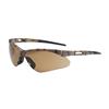 PIP-250-AN-10121 - One Size Fits All Semi-Rimless Safety Glasses with Camouflage Frame, Brown Lens and Anti-Scratch Coating
