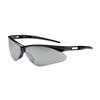 PIP-250-AN-10125 - One Size Fits All Semi-Rimless Safety Glasses with Black Frame, Silver Mirror Lens and Anti-Scratch Coating