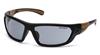 PYCHB220D - Gray Lens Carhartt Carbondale Safety Glasses W/ Black & Tan Frame (12/Box, 300/Case)