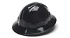 PYHP24111 - Black 4-Point Ratchet Suspension Full Brim Hard Hat (12/Box, 24/Case)