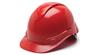 PYHP44120V - Red Vented 4-Point Ratchet Suspension Ridgeline Hard Hat (16/Box, 32/Case)