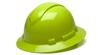 PYHP54131 - Hi-Visibility Lime 4-Point Ratchet Suspension Ridgeline Full Brim Hard Hat (12/Box, 24/Case)
