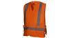 PYRCA2520SEM - Medium Hi-Visibility Orange Self-Extinguishing Safety Vest W/ Reflective Tape (50/Case)