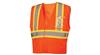 PYRVHL2720BRL - Large Hi-Visibility Orange Safety Vest W/ 5-Point Break (50/Case)