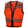 PYRVZ2820L - Large Hi-Visibility Orange Safety Vest W/ Black Trim 50/Case)