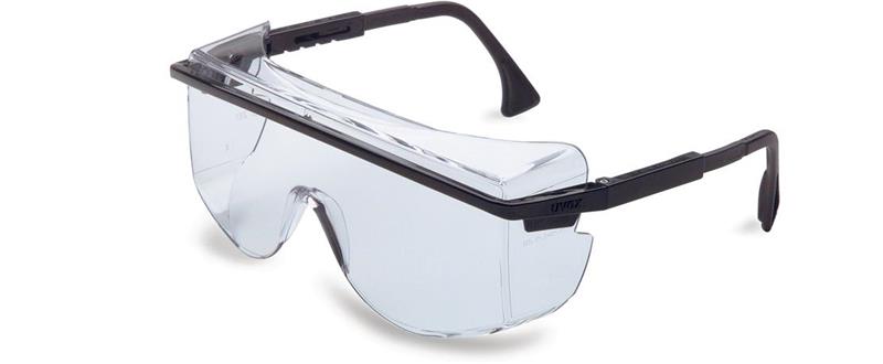 S2500C - Uvex Astospec, Clear UV Extreme Anti-Fog Lens/Black Frame, Over-The-Glasses (OTG) 3001 Glasses