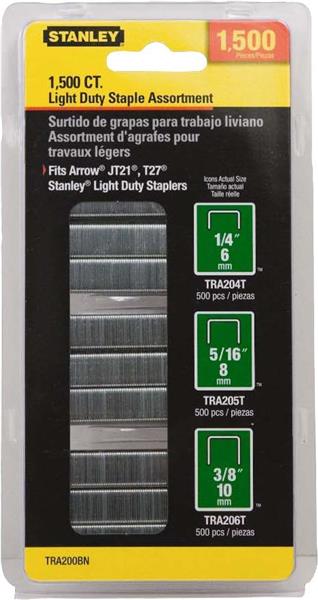 TRA200BN - Light Duty Staple Assortments – 1,500 Pack - STANLEY®
