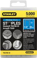 TRA708-5C - Heavy-Duty Narrow Crown Staples 1/2 Inch – 5,000 Pack - STANLEY®