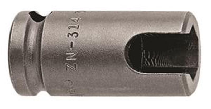ZE-314 - 7/16 Inch Hex Size, 3/8 Inch Angled Grease Fitting Square Drive Socket, 1-1/2 OAL