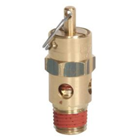 Midwest Control Devices ST25 Safety Valve, 1/4 in Nominal Size, 1/4 in Male NPT End Style, 125 psi Pressure Rating