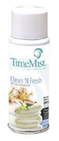TimeMist Metered Fragrance Dispenser Refills, Clean N Fresh, 6.6oz Aerosol, 12/Carton