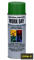 Krylon WORK DAY A04408000 Enamel Spray Paint, 10 fl-oz, Liquid, Green, 9 to 13 sq-ft, 12 min Curing