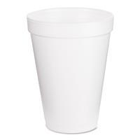 Dart? Foam Drink Cups, 12oz, White, 25/Bag, 40 Bags/Carton