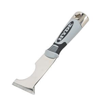 Hyde Pro Stainless 6-In-1 Painter Tool, 3-1/8 in L x 2-1/2 in W, Stainless Steel 1-Edge, Stiff Blade, Soft Handle