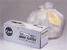 Jaguar Plastics? Trash Can Liner, 60 gal, 58 in (L) x 38 in (W), Plastic