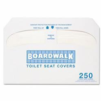 Boardwalk Premium Half-Fold Toilet Seat Covers, 250 Covers/Sleeve, 10 Sleeves/Carton