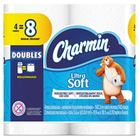 Charmin Ultra Soft Bathroom Tissue, 2-Ply, 4 x 3.92, 142 Sheets/Roll, 4 Rl/Pk, 12 Pk/Ct