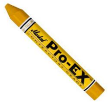 Markal Pro-Ex Clay Based Lumber Crayon, 1/2 in Hex Tip, Yellow