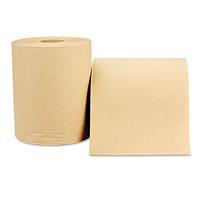 Windsoft Nonperforated Paper Towel Roll, 8 x 800ft, Brown, 12 Rolls/Carton