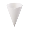 Konie Straight-Edge, Poly Bagged Paper Cone Cups, 7oz, White, 250/Bag, 5000/Carton