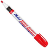 Markal Valve Action Liquid Paint Marker, 1/8 in Medium Bullet Tip, Fiber Nib, Metal Barrel, Red