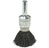 MBC Isotemp Solid Face End Brush, 3/4 in Dia, 1/4 in Shank, Stainless Steel Power Brush Wire Wire, 1 in Trim