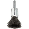 MBC Isotemp Solid Face End Brush, 1 in Dia, 1/4 in Shank, Stainless Steel Power Brush Wire Wire, 1 in Trim