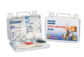 Uvex by Honeywell 019742-0029L Bulk First Aid Kit, Portable, Wall Mount, 10 People, 1 Shelves, Plastic Case