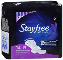 290-5339 - STAYFREE OVERNIGHT W/WINGS BG=14 CS=8 BG