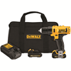 DEWA DCD710S2 - DeWALT DCD710S2 Compact Lightweight Cordless Drill/Driver Kit, 3/8 in Chuck, 12 VDC, 0 to 400/0 to 1500 rpm No-Load, 7-1/2 in OAL, Integrated/Lithium-Ion Battery