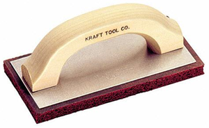 Kraft Tool PL372 Fine Cell Float, 10 in L x 4 in W, Aluminum, Red Rubber Texture Blade