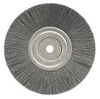 Weiler 01175 Narrow Face Wire Wheel Brush With Arbor Hole, 8 in Dia x 3/4 in W, 5/8 in, 0.014 in Crimped Wire