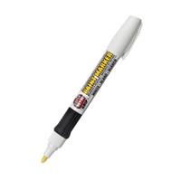 SKM Pump Action Medium Point Paint Marker, Fiber Tip, White