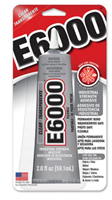 Texas Rubber Supply E6000 Self-Leveling Industrial Strength Adhesive Glue, 10.2 oz Cartridge, Liquid, Clear
