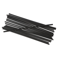 Boardwalk Single-Tube Stir-Straws, 5 1/4", Black, 1000/Pack