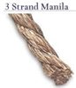 Tytan International 3 Strand Twisted Rope, 1/4 in (Dia) x 1200 ft, 54 lbs (Load), Natural Fiber
