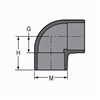 SPRS 806-005 - ELL 90 PVC SCH80 SXS 1/2