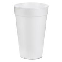 Dart? Foam Drink Cups, 16oz, White, 25/Bag, 40 Bags/Carton
