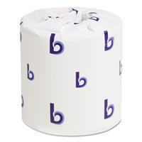 Boardwalk Bathroom Tissue, Standard, 2-Ply, White, 4 x 3 Sheet, 500 Sheets/Roll, 96/Carton